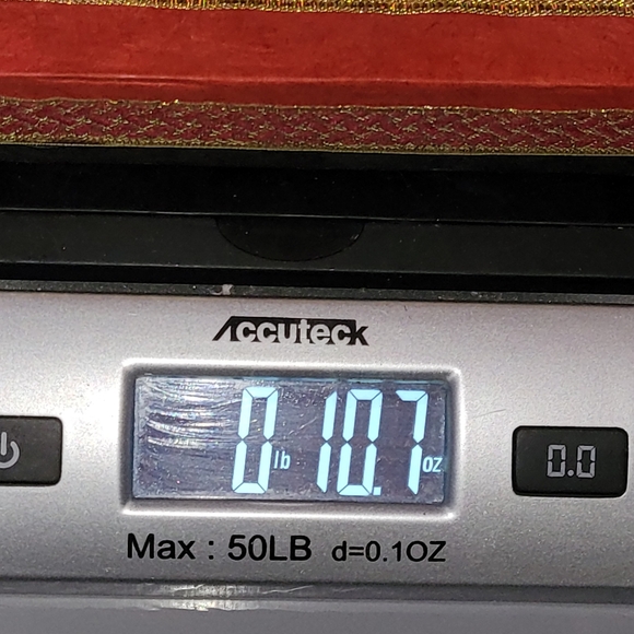 Floral Decorative Box with Red Border Fabric Lined Box - Picture 7 of 7